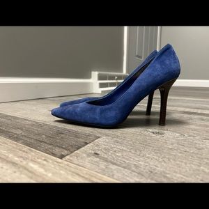 Ralph Lauren Royal blue suede high heels